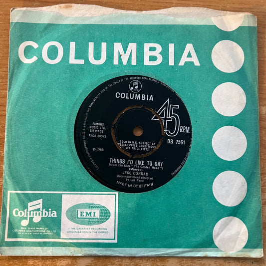 Jess Conrad - Things I'd Like To Say / 1. UK-Press. 1965 - (VG++/VG+)