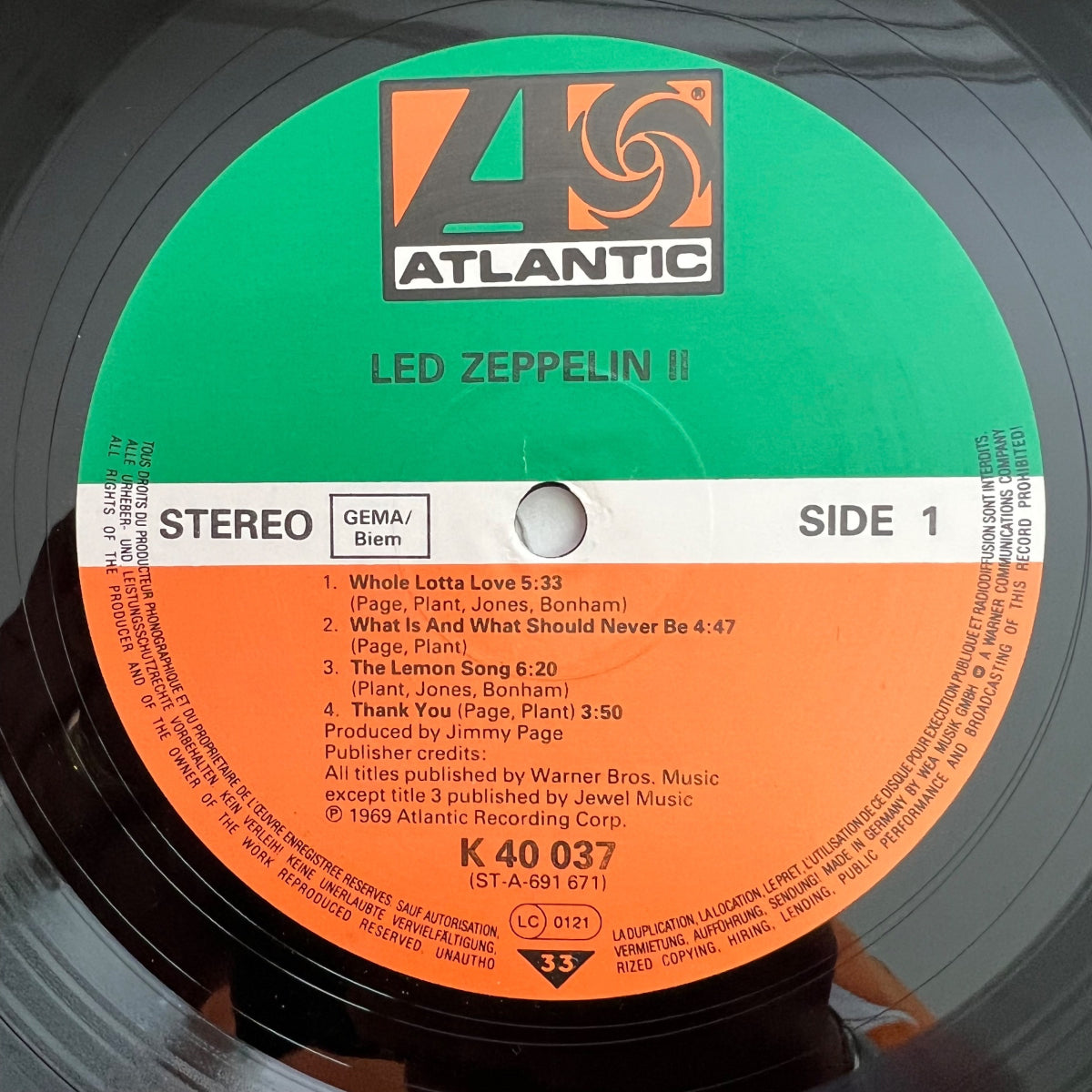 Led Zeppelin - II / D-Press. Reissue - (M-/M-)