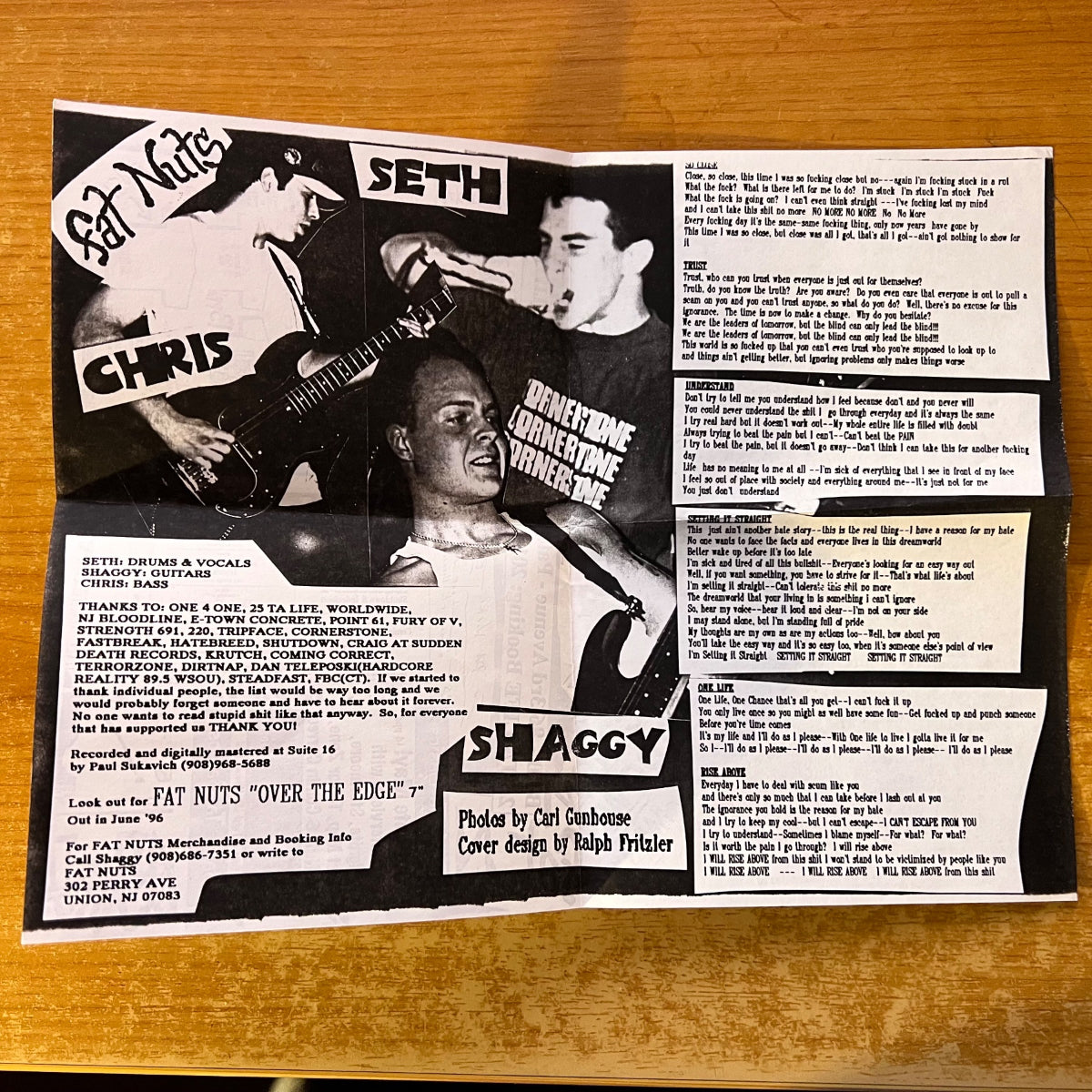 Fat Nuts - Setting In Straight / EP 6 titres - Pressage américain. 1995 - (M-/VG++)