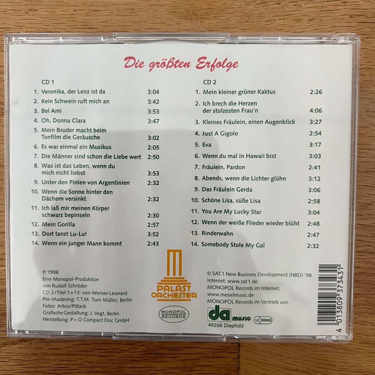 Palast Orch. & Max Raabe - Die Grössten Erfolge / 2 CD - 1. D-Press. 1998 - (M-/M-)