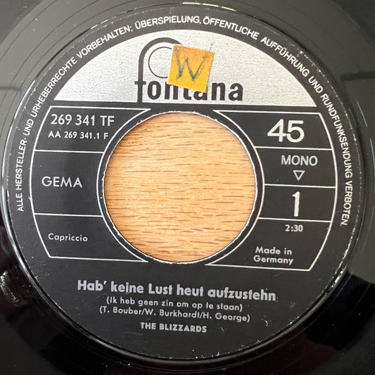 Blizzards - Hab' Kine Lust Heut Aufzustehen / 1. D-Press. 1966 - (VG/Neutral)