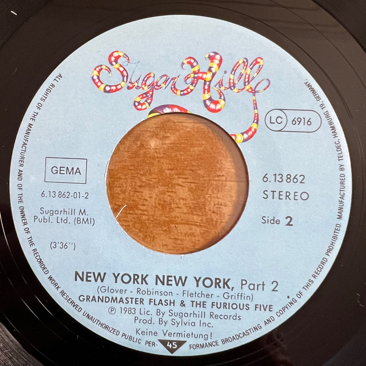 Grandmaster Flash & The Furious Five - New York / 1. D-Press. 1983 (M-/VG++)