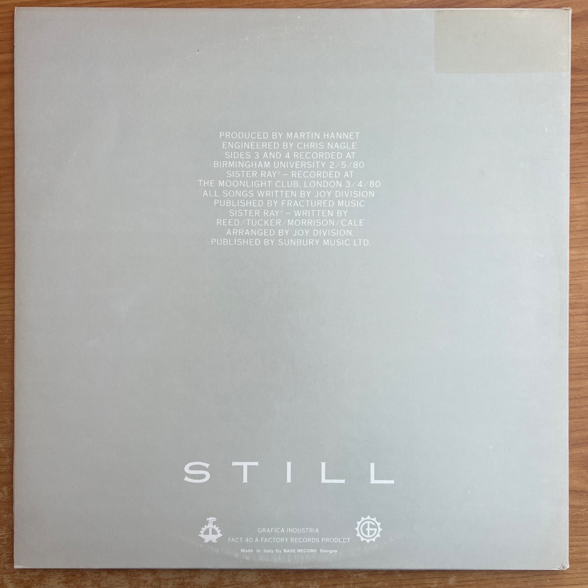 Joy Division - Still / 2 LP - Italy-Press. RE - (M-/VG++)