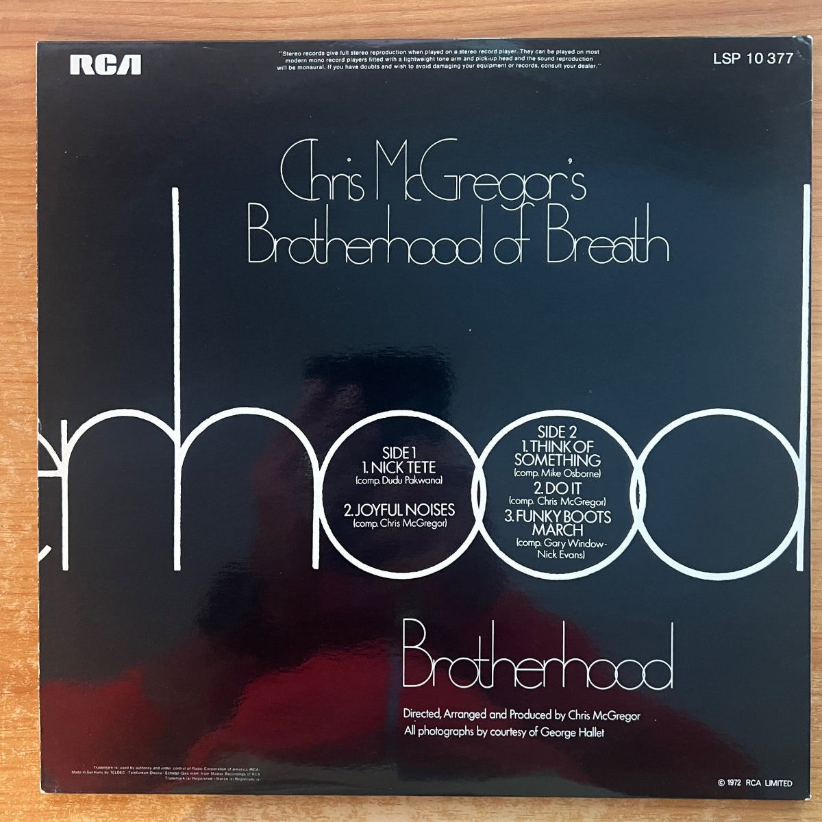 Chris McGregor's Brotherhood Of Breath - Brotherhood / 1. D-Press. 1972 - (M-/M-)