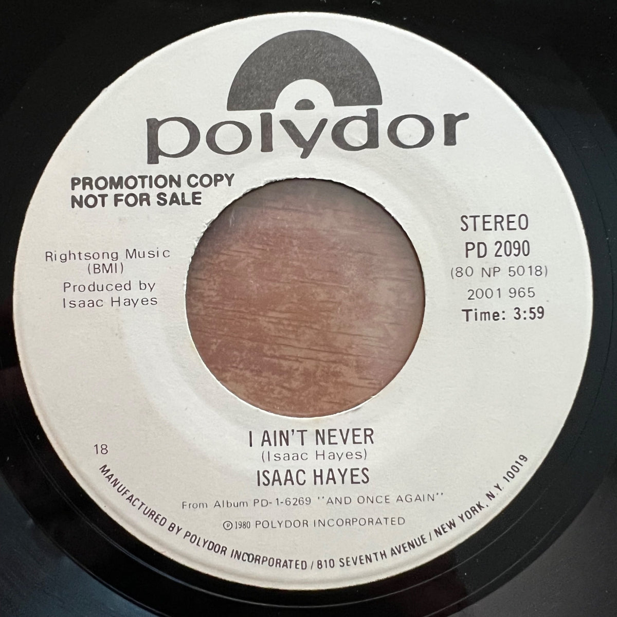 Isaac Hayes - I Ain't Never / US-Promo 1980 - (VG++/Neutral)