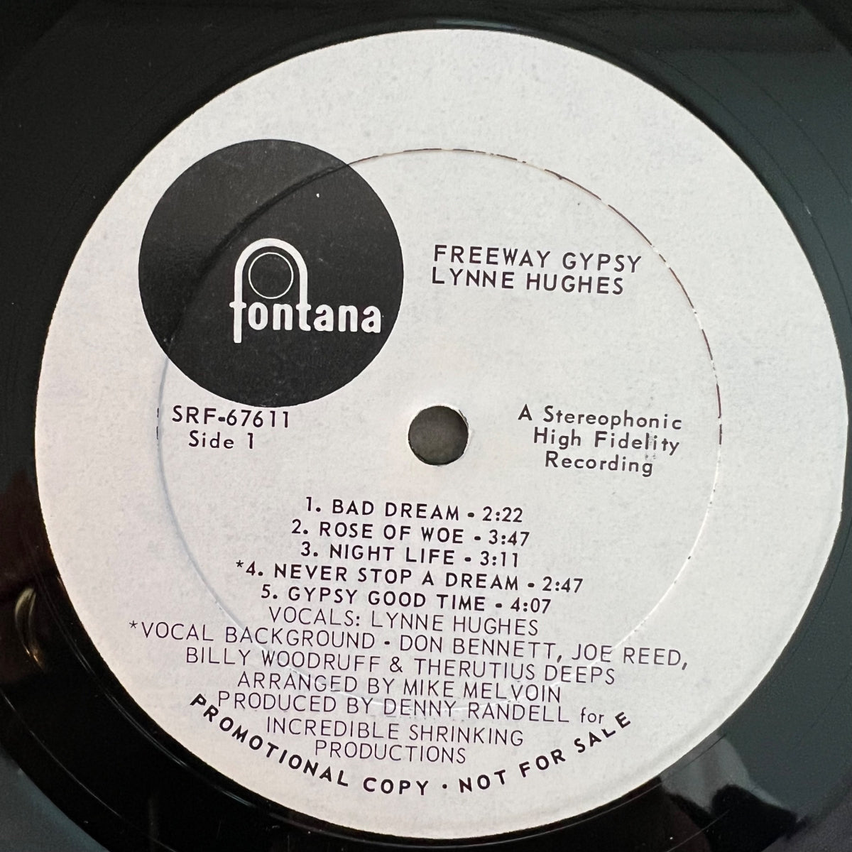 Lynne Hughes - Freeway Gypsy / Promo US 1970 - (M-/VG++)