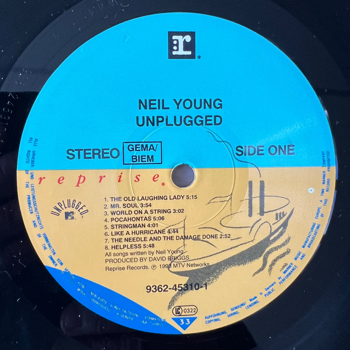Neil Young - Unplugged / 1. EU-Press. 1993 - (M-/M-)