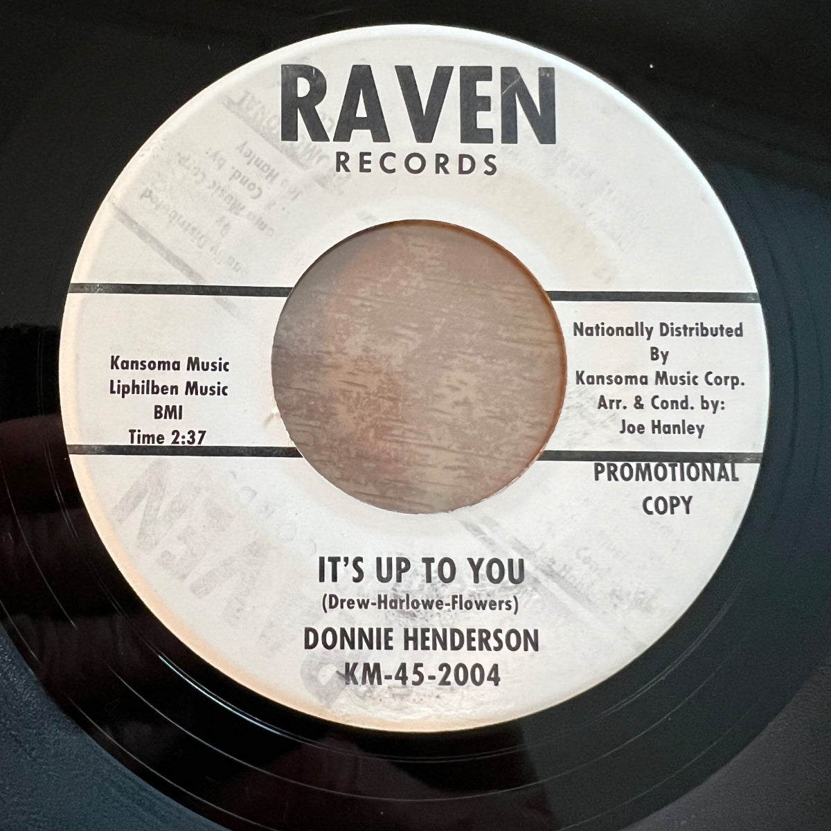 Donnie Henderson - It's Up To You / US-Promo 1960 - (VG++/Neutral)