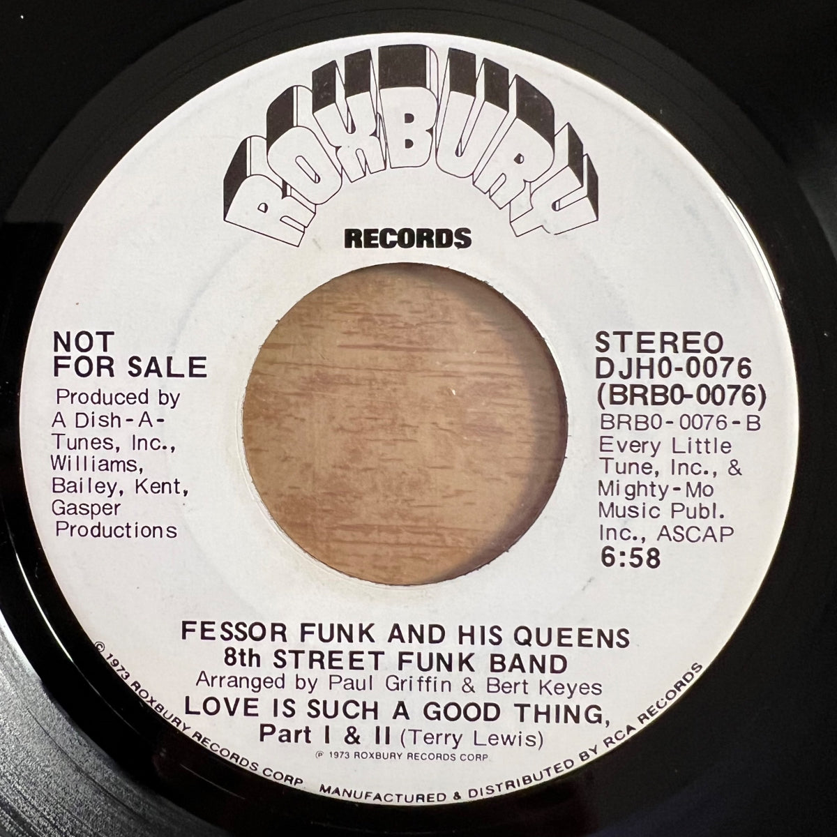Fessor Funk &amp; His Queens 8th Street Funk Band - Love Is Such A Good Thing / Promo US 1973 - (M-/Neutre)