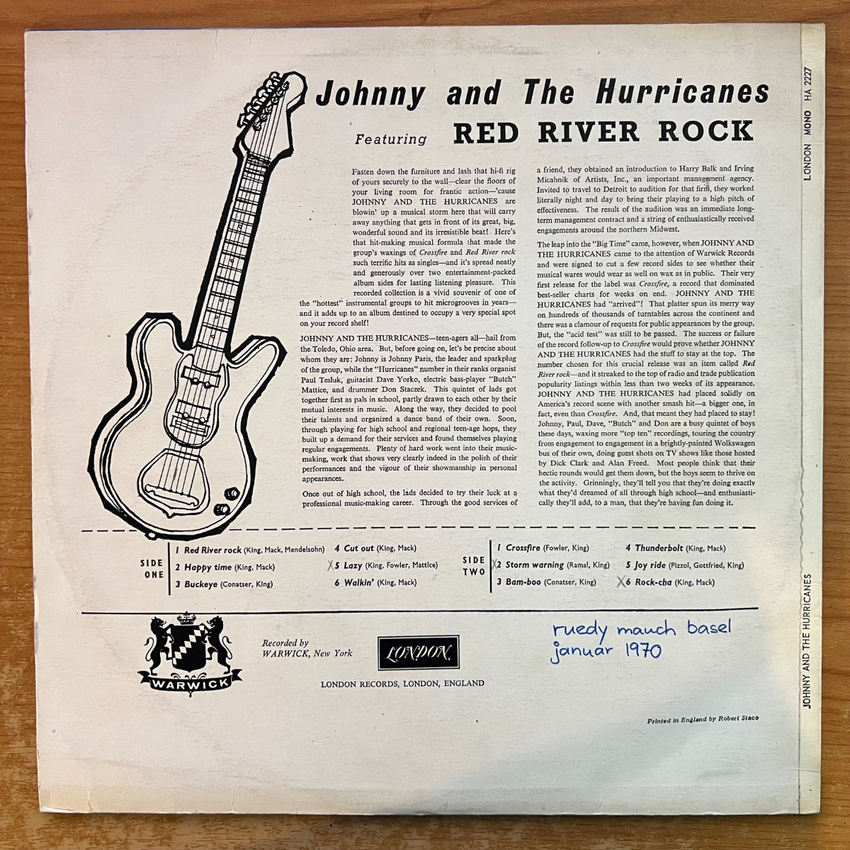 Johnny & The Hurricans - Same / UK-Press. 1963 - (M-/VG++)