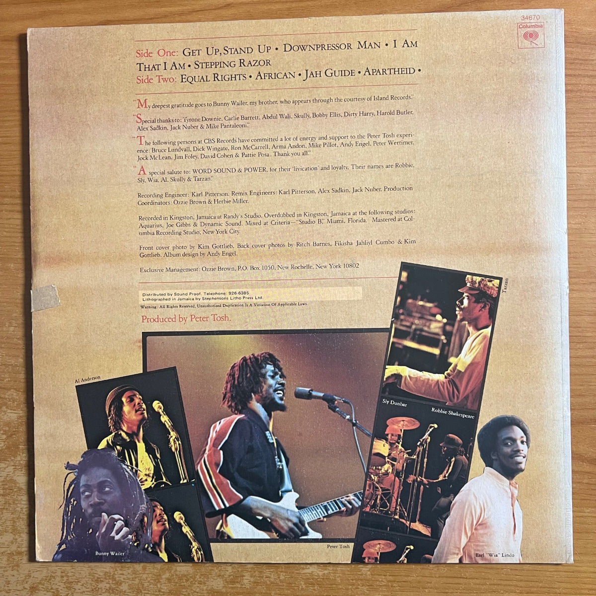 Peter Tosh - Equal Rights / 1. Jamaica-Press. 1977 - (VG+/VG++)