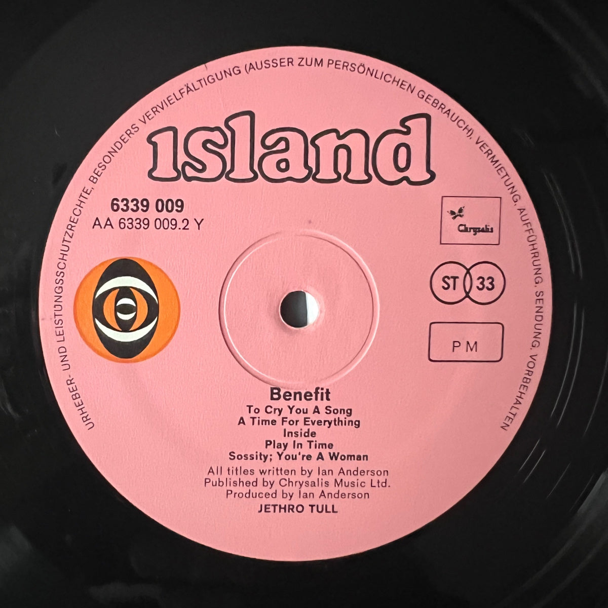 Jethro Tull - Benefit / 1er pressage D. 1970 - Sans affiche - (M-/VG++)