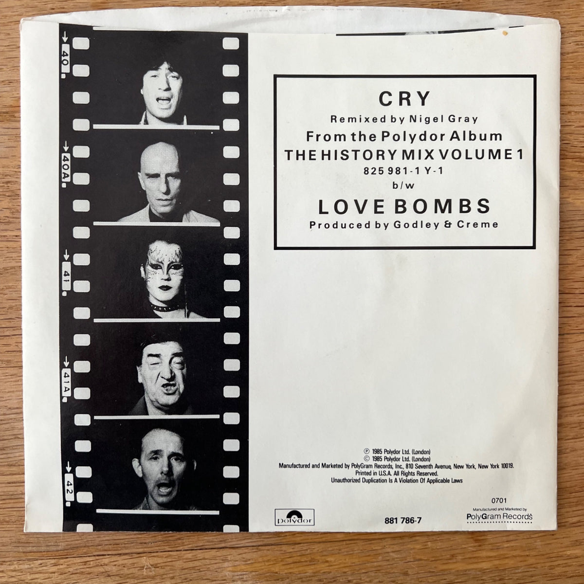 Golden & Creme - Cry / 1. US-Press. 1985 - (M-/VG++)