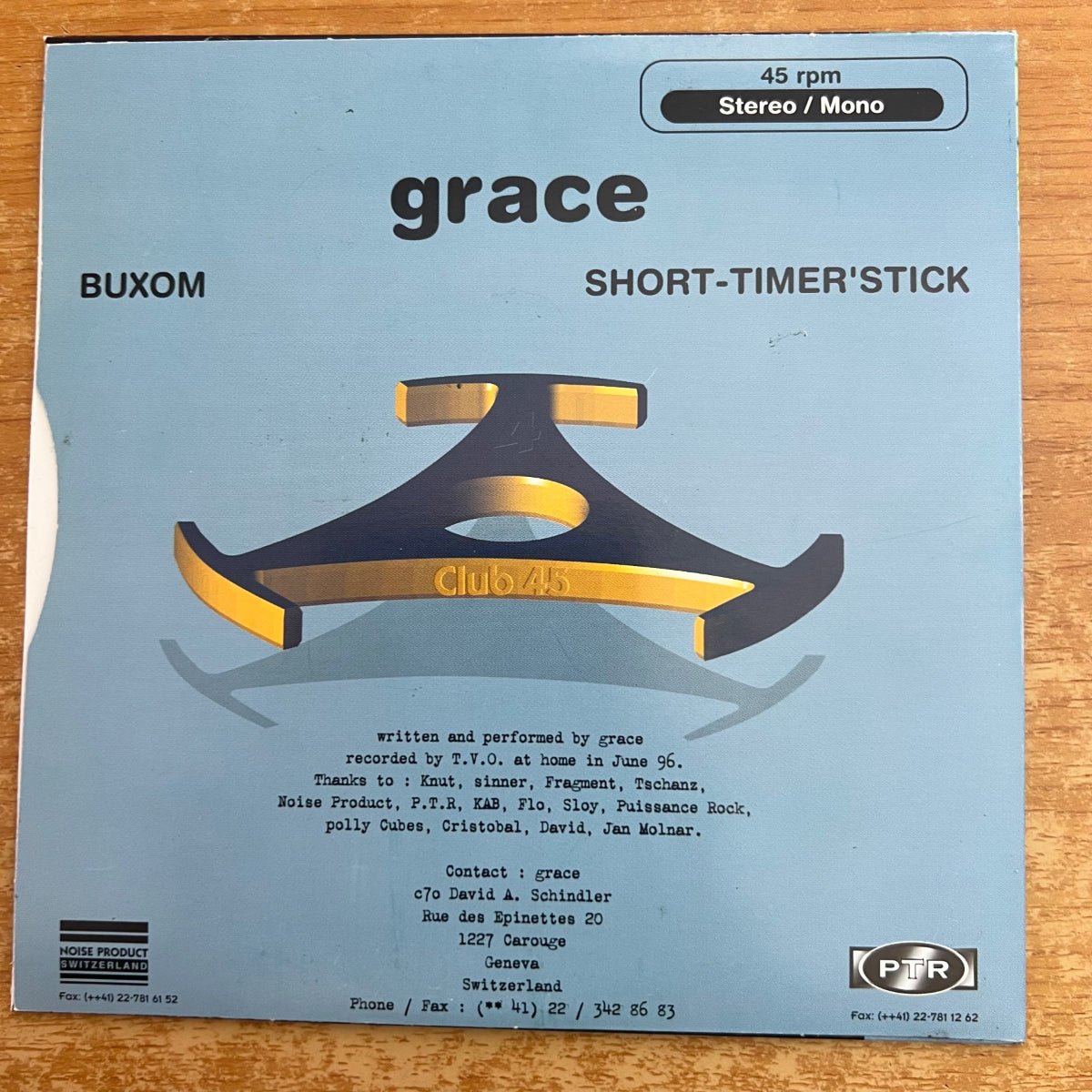 Grace - Buxom / 1. Swiss-Press. 1996 - TOP - Noise Rock CH - (M-/M-)