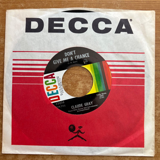 Claude Gray - Don't Give Me A Chance / 1st US-Press. 1969 - (M-/VG+)