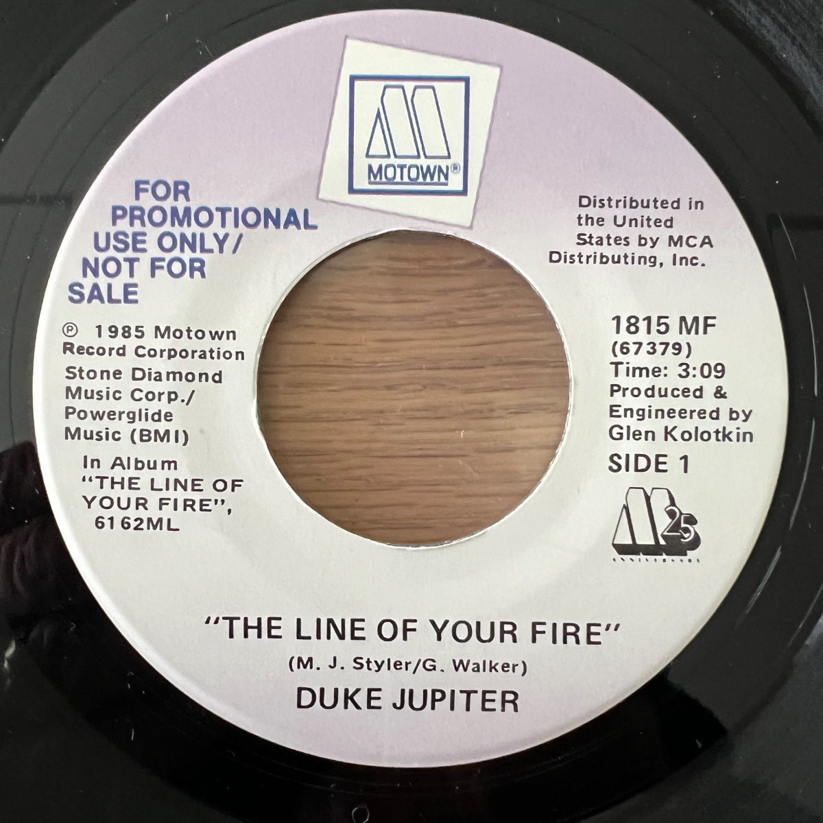 Duke Jupiter - The Line Of Your Fire / US-Promo 1985 - (M-/Neutral)
