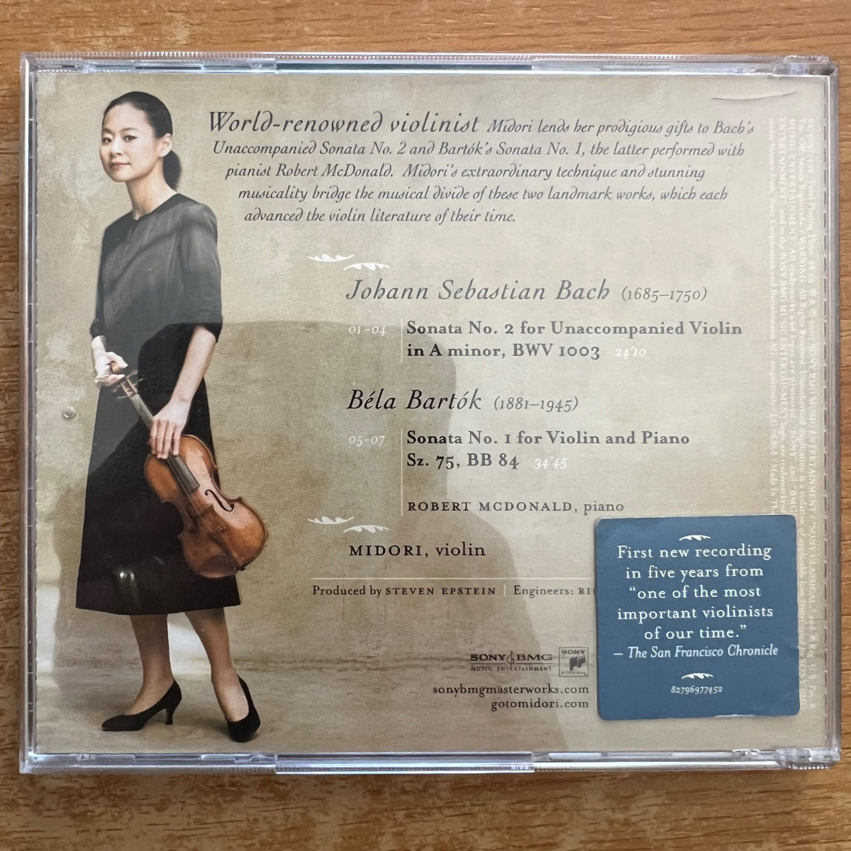 Midori Seiler - Bach Und Bartók Sonatas / CD - 1. EU-Press. 2007 - (M-/M-)