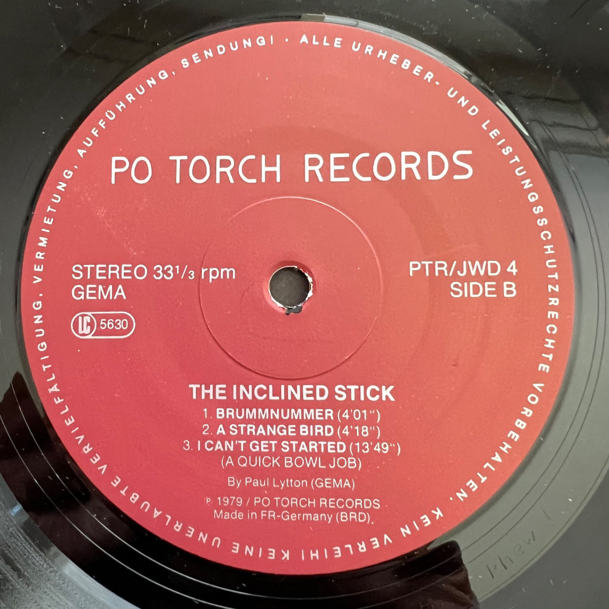 Paul Lytton - The Inclined  Stick / 1. D-Press. 1979 - (M-/VG++)