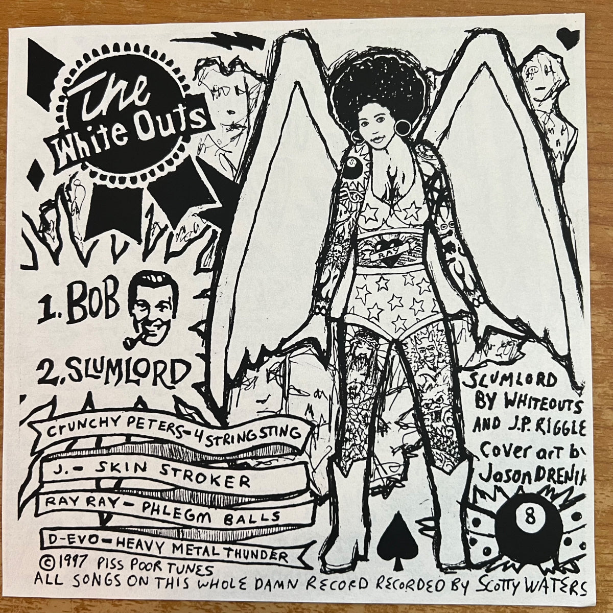 Hairy Patt, White Outs - Split 7" EP / 1. US-Press. 1997 -(M-/M-)
