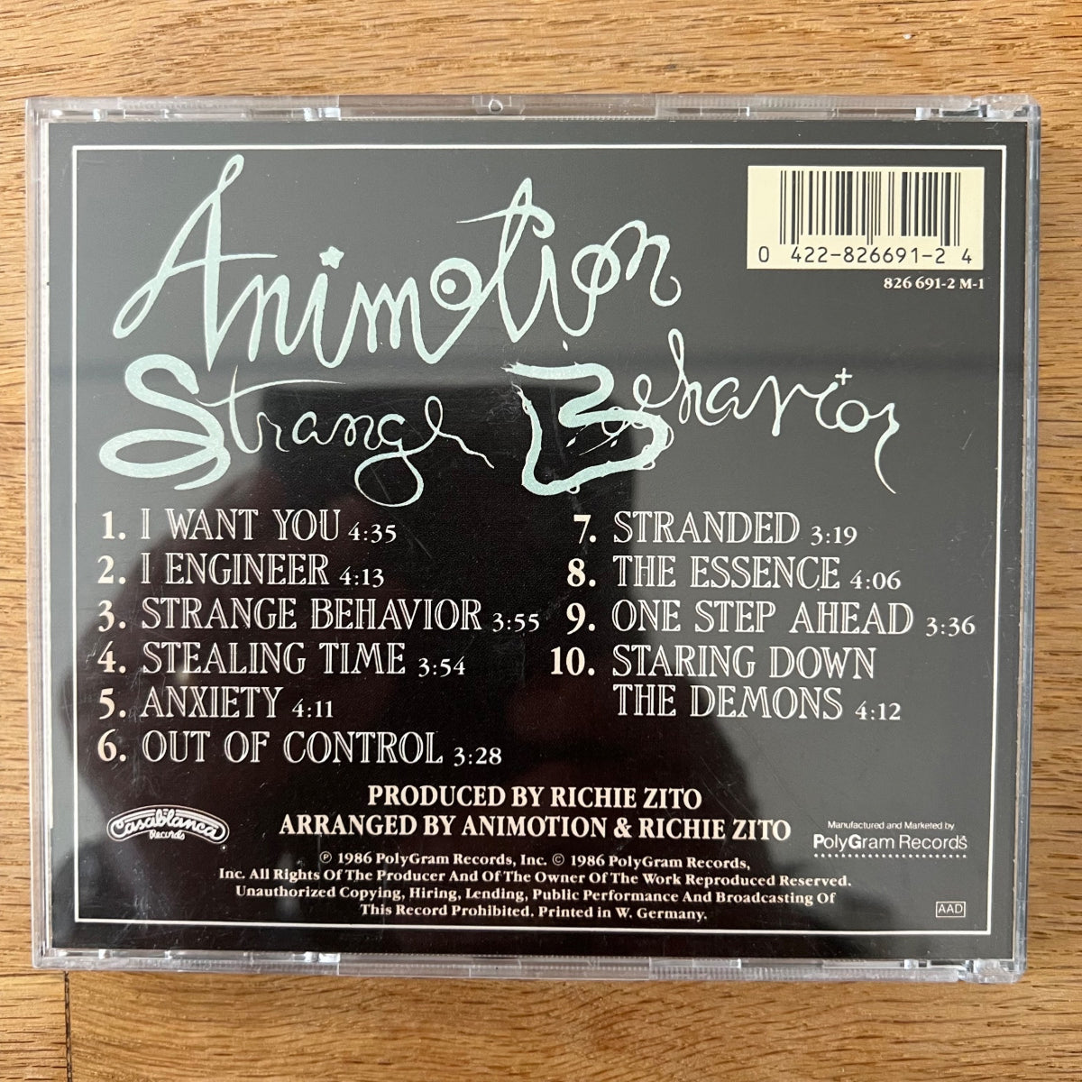 Animation - Strange Behavior / CD - 1. D-Press. 1986 - (M-/M-)