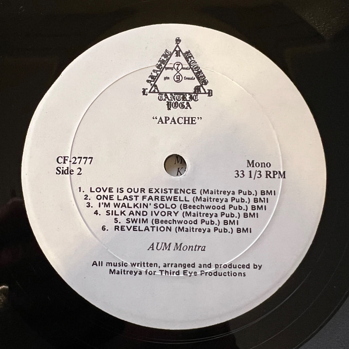 Satya Sai Maitreya Kali - Apache / US-Press. 1980 - Mono - Limited Edition - (VG++/VG++)