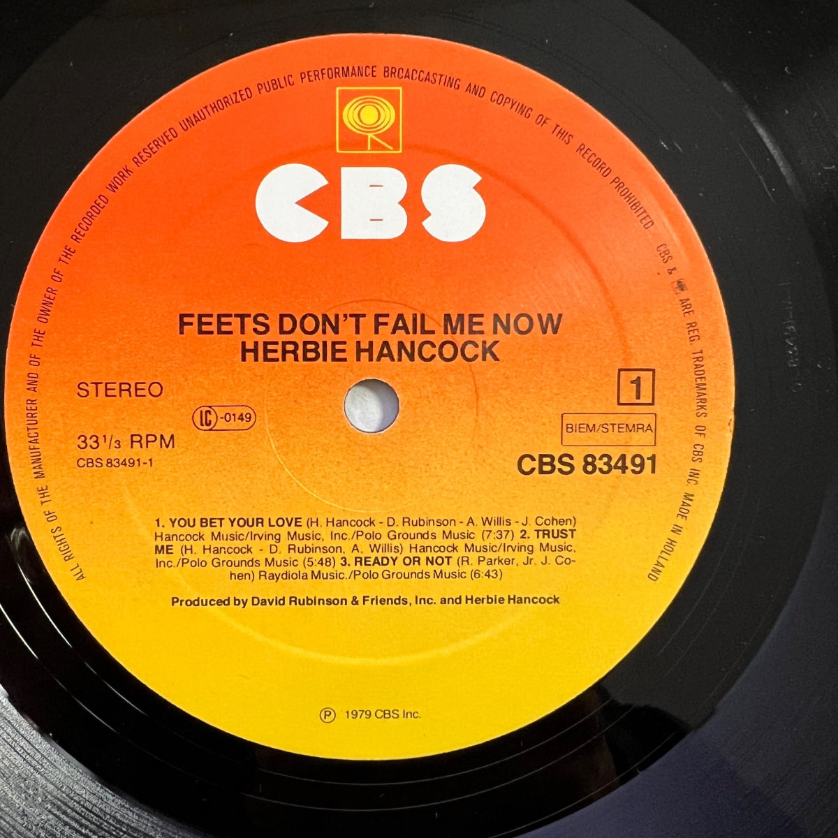 Herbie Hancock - Feels Don't Fail Me Now / 1ère édition néerlandaise. 1979 - (M-/VG+)