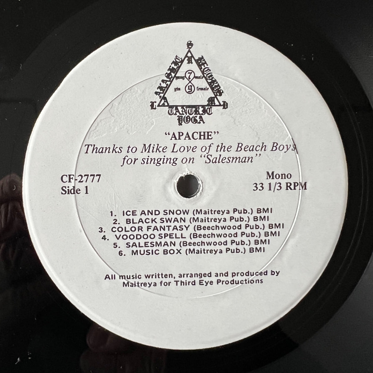 Satya Sai Maitreya Kali - Apache / US-Press. 1980 - Mono - Limited Edition - (VG++/VG++)