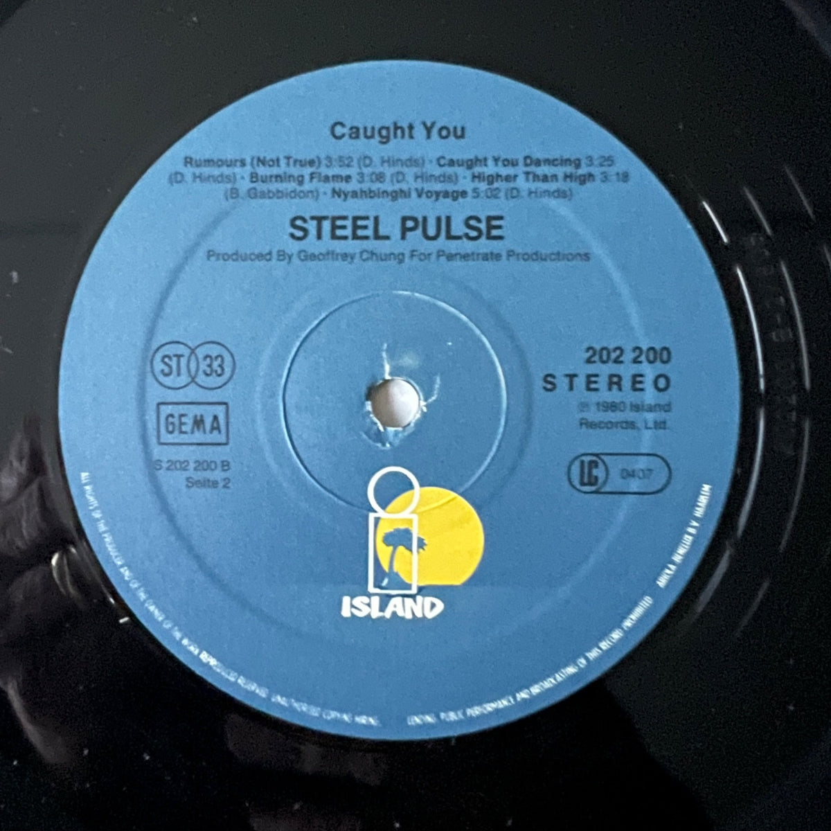 Steel Pulse - Caught You / 1. D-Press. 1980 - (VG++/VG++)