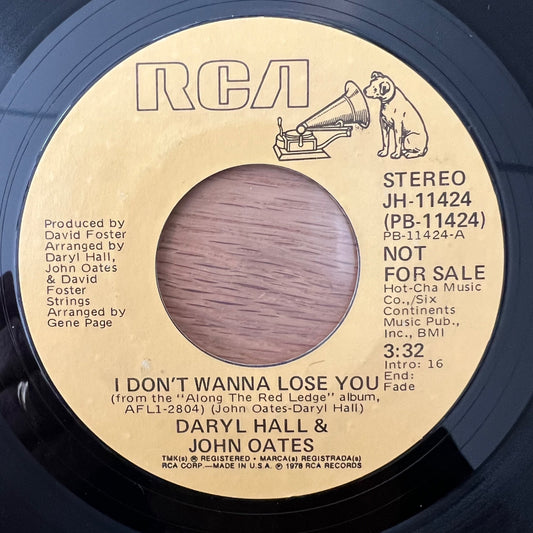 Daryl Hall & John Oates - I Don't Wanna Lose You / US-Promo 1978 - (VG++/Neutral)