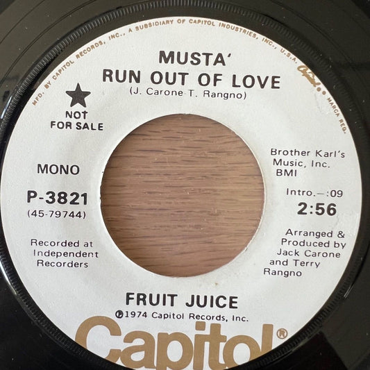 Fruit Juice - Musta' Run Out Of Love / 1. US-Press. 1974 - (M-/Neutral)