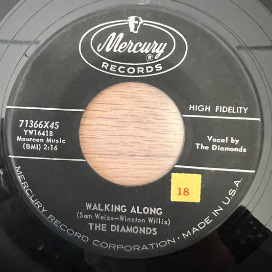 Diamonds - Walking Alone / 1. US-Press. 1958 - (VG+/Neutral)