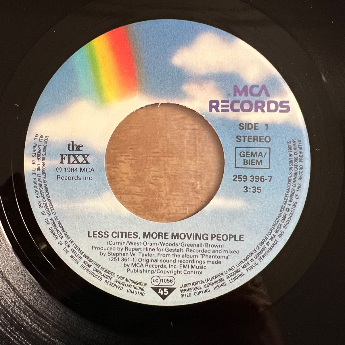 Fixx - Less Cities, More Moving People / 1. D-Press. 1984 - (M-/VG++)