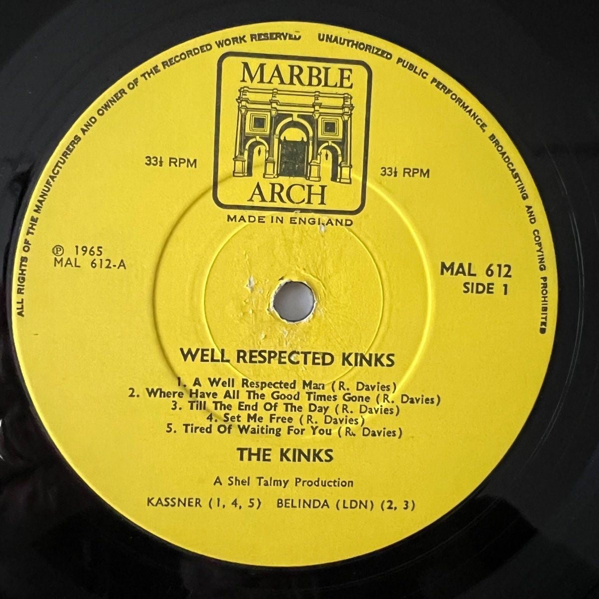 Kinks - Well Respected The Kinks / 1. UK-Press. 1966 - Mono - (M-/VG++)