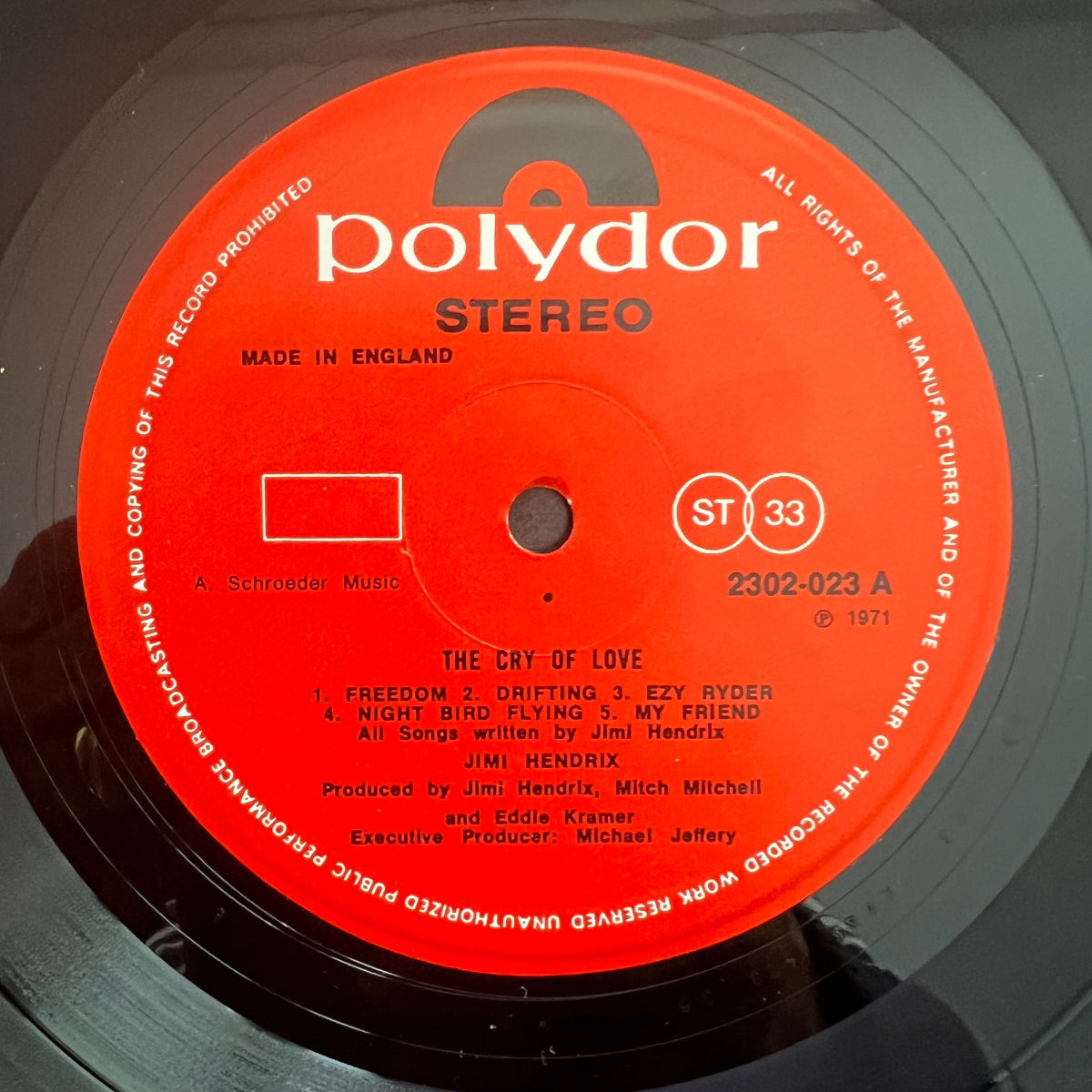 Jimi Hendrix - The Cry Of Love / 1. UK-Press. 1971 - (VG++/M-)