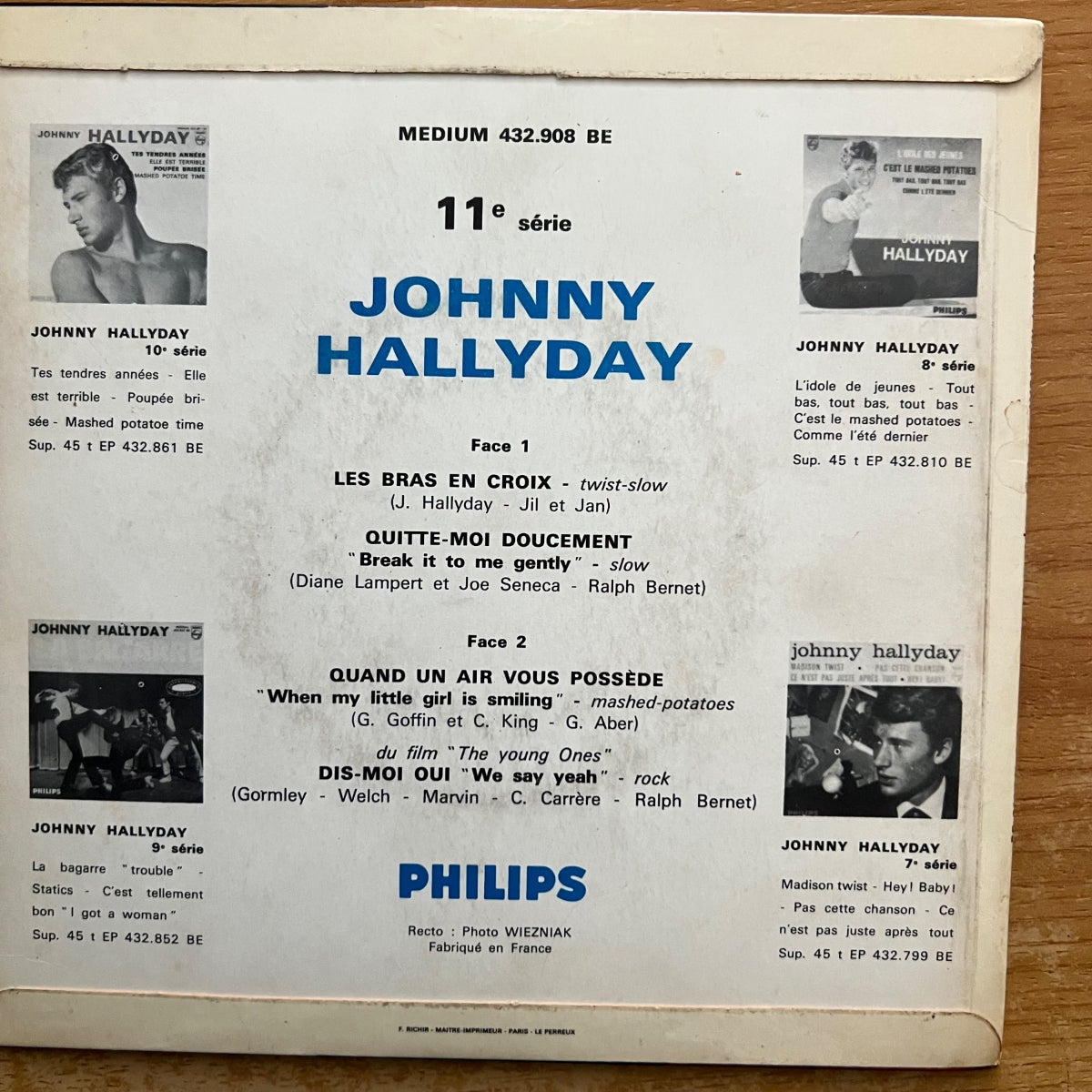 Johnny Hallyday - Les Bras En Croix / 7" EP - 1. France-Press. 1963 - (VG+/VG++)