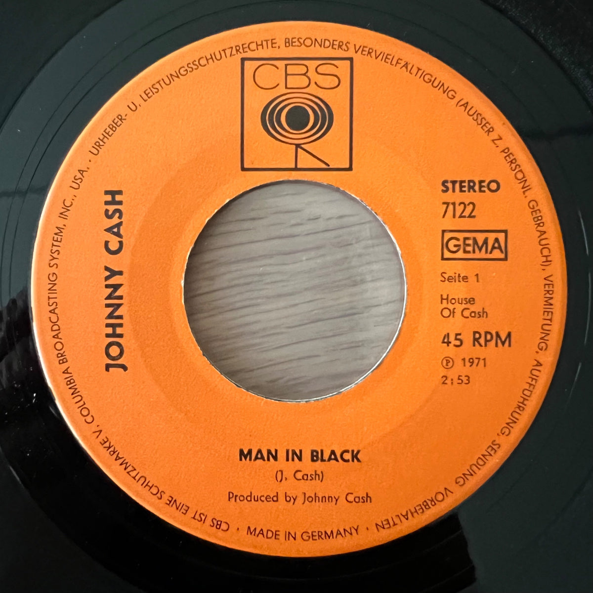 Johnny Cash - Man In Black / D-Promo 1971 - (VG+/VG+)