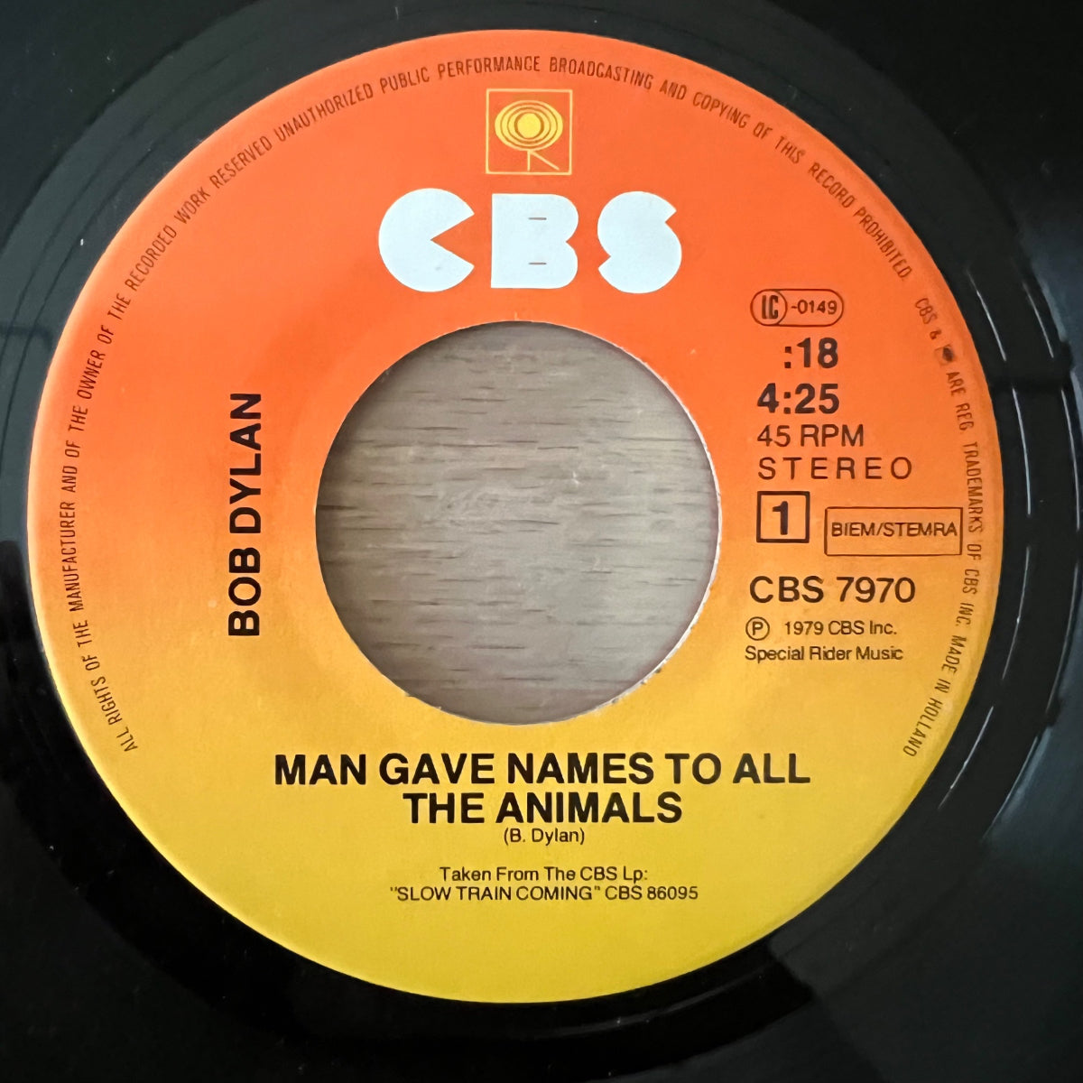 Bob Dylan - Man Gave Names To All The Animals / 1. NL-Press. 1979 - (VG++/VG+)