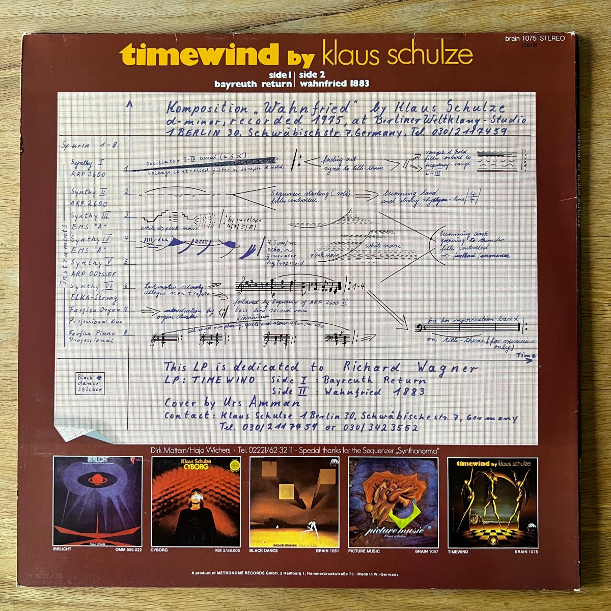 Klaus Schulze - Timewind / D-Press. 1980 - (M-/VG++)