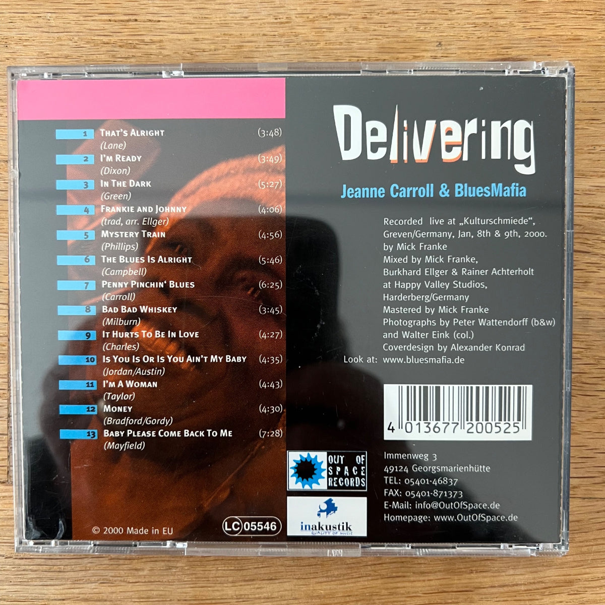Jeanne Carroll & Blues Mafia - Delivering / CD - 1. EU-Press. 2000 - (M-/M-)