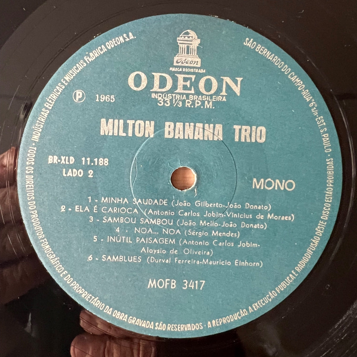 Milton Banana Trio - Idem / 1. Brasil-Press. 1965 - (M-/M-)