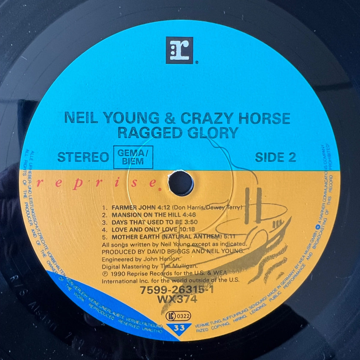 Neil Young & Crazy Horse - Ragged Glory / 1. EU-Press. 1990 - (M-/M-)