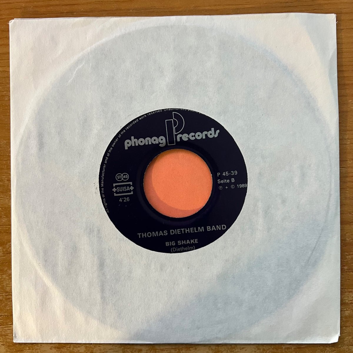 Thomas Diethelm Band - Big Shake / 1. Swiss-Press. 1989 - (M-/VG++)