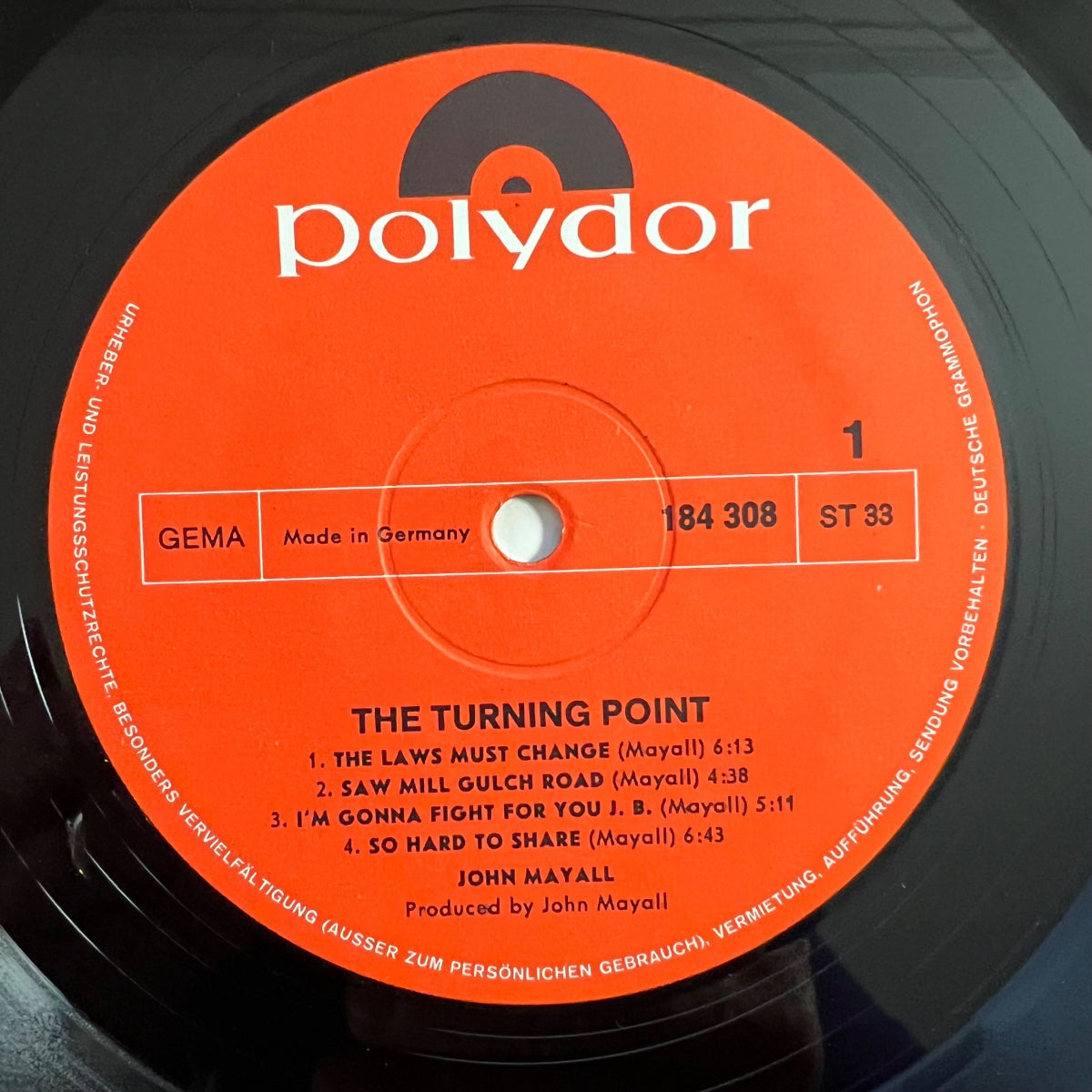 John Mayall - The Turning Point / 1. D-Press. 1969 - (M-/M-)