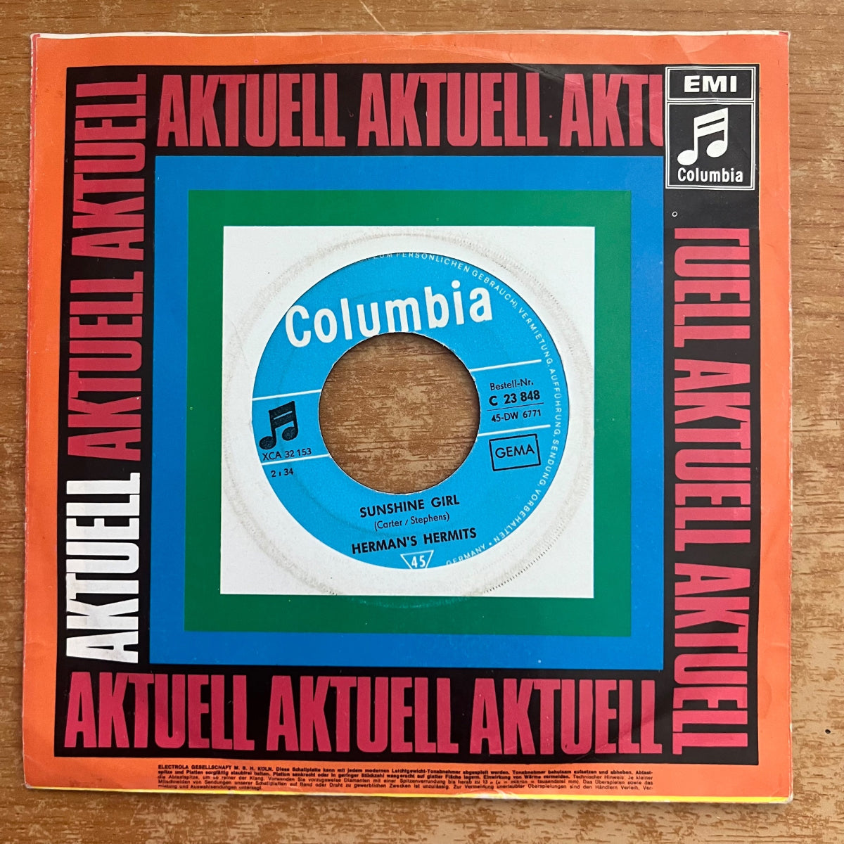 Herman's Hermits - Sunshine Girl / 1. D-Press. 1968 - (VG/VG+)