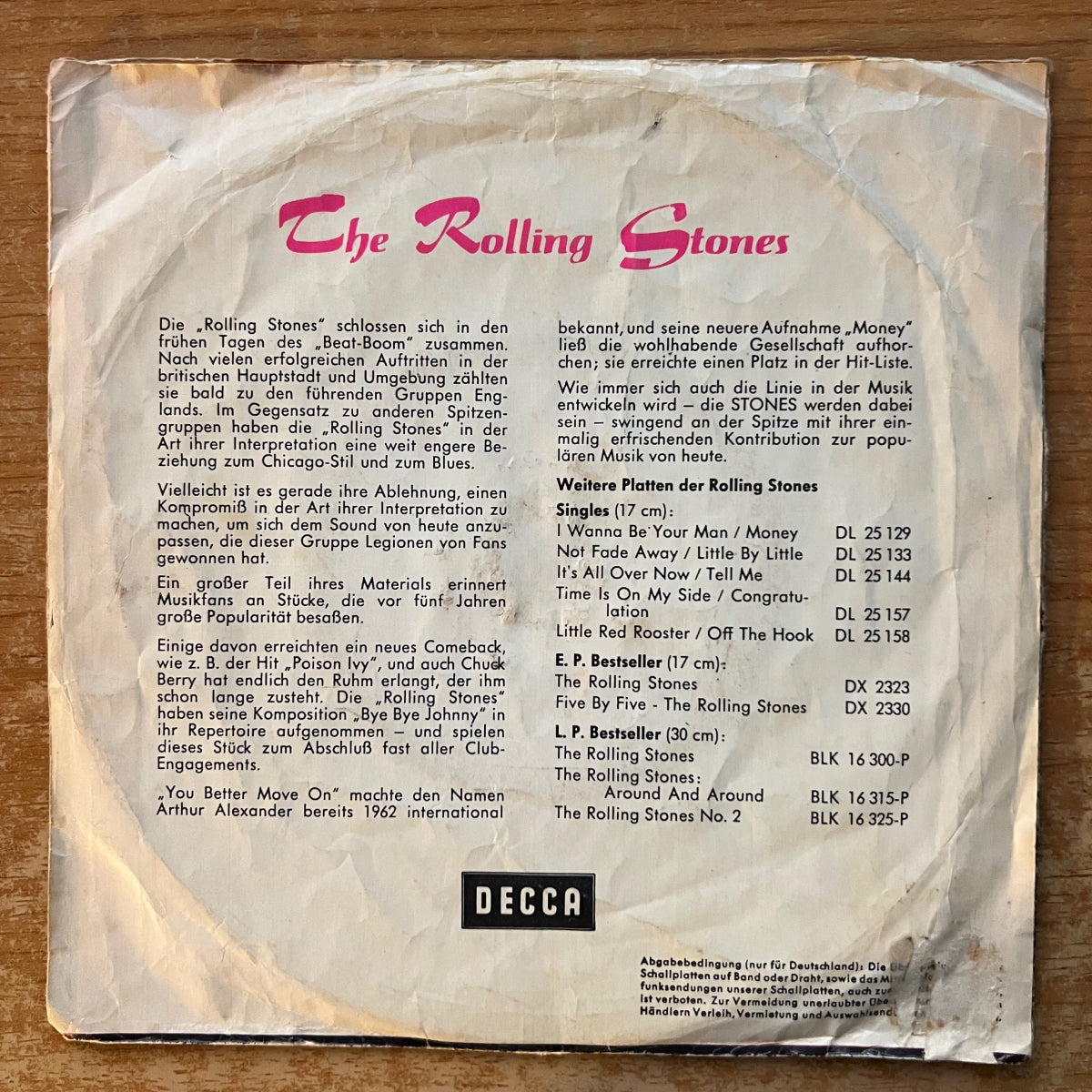 Rolling Stones - The Last Time / 1. D-Press. 1965 - Mono - (VG+/VG)
