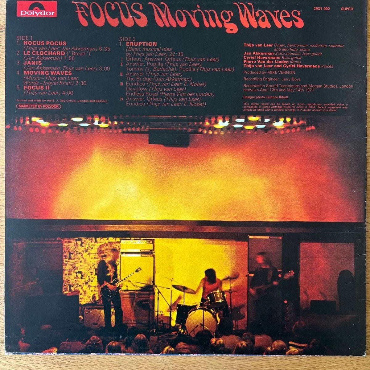 Focus - Moving Waves / 1. UK-Press. 1971 - (VG++/VG++)