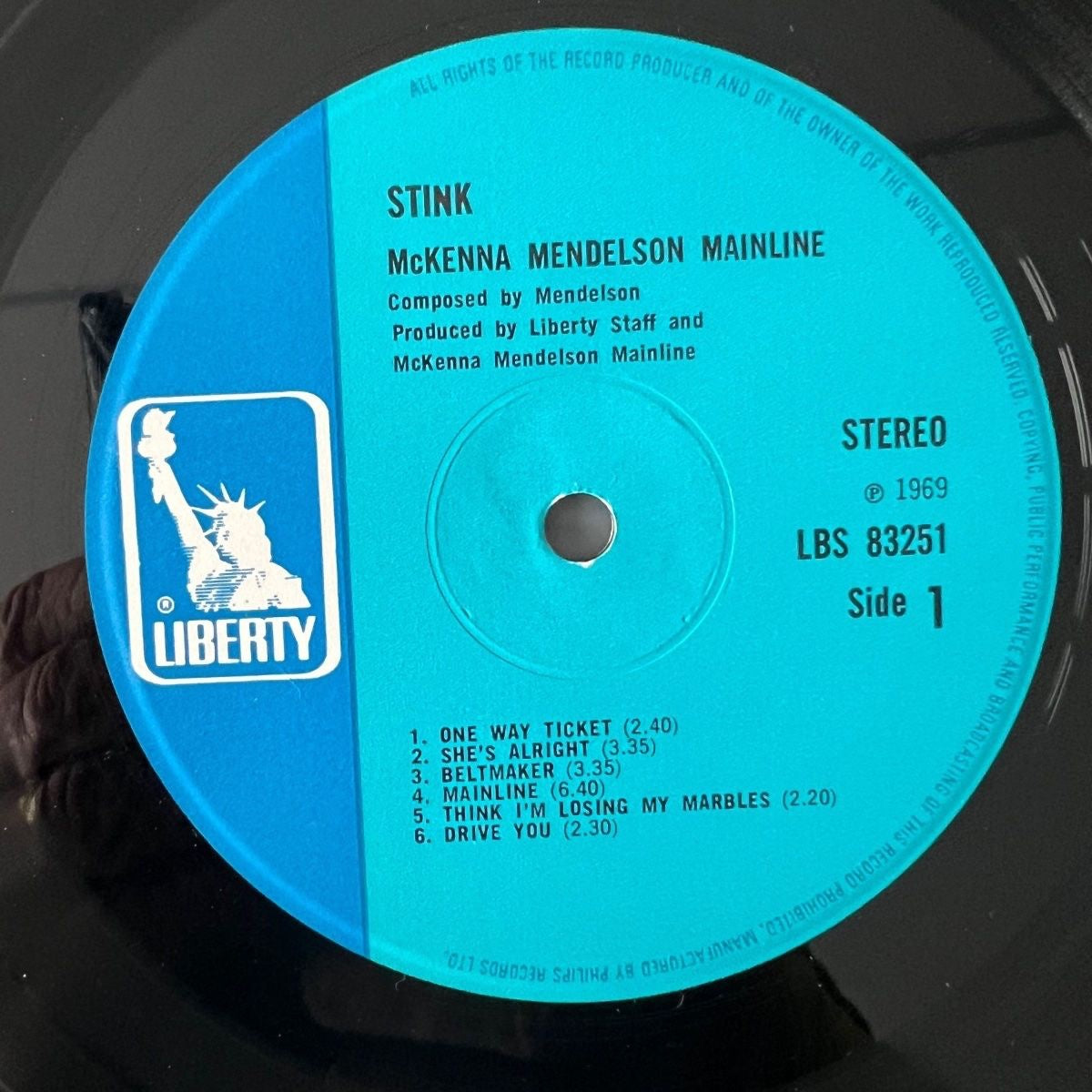 McKenna Mendelson Mainline - Stink / 1. UK-Press. 1969 - (M-/VG+)