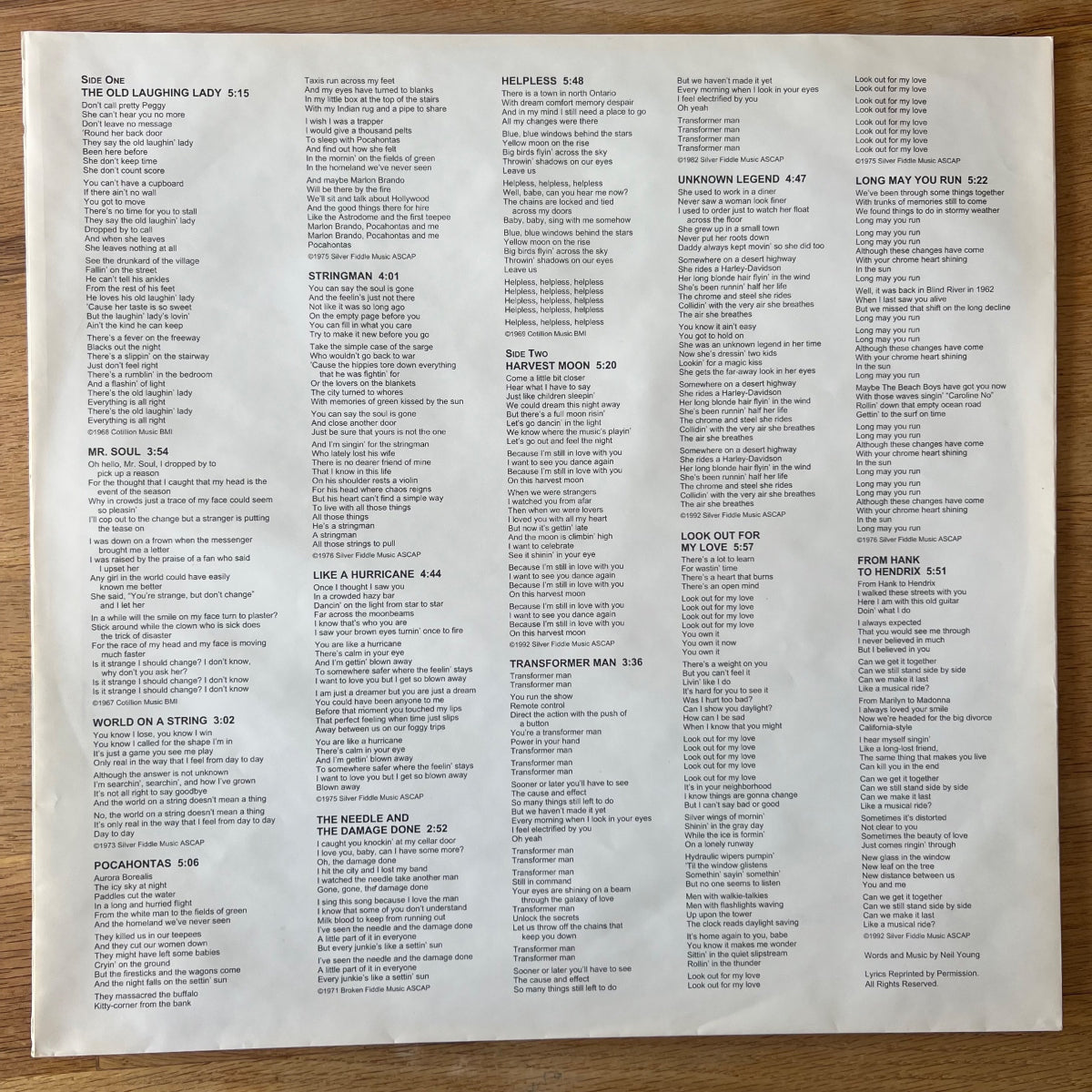 Neil Young - Unplugged / 1. EU-Press. 1993 - (M-/M-)