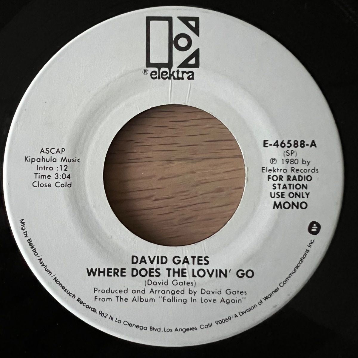 David Gates - Where Does The Lovin' / US-Promo 1980 - (M-/Neutral)