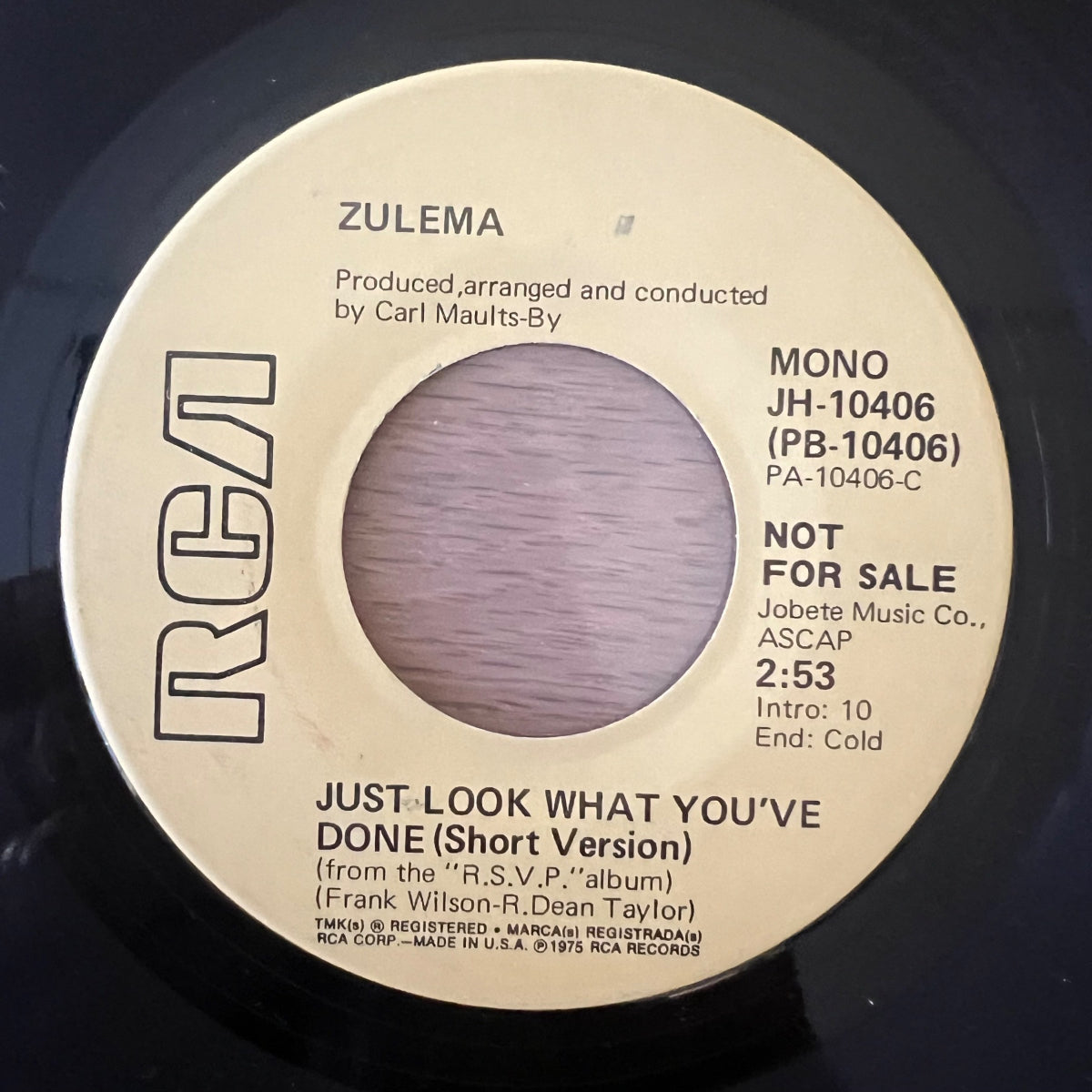 Zulema - Just Look What You've Done / US-Promo 1975 - (VG++/Neutral)